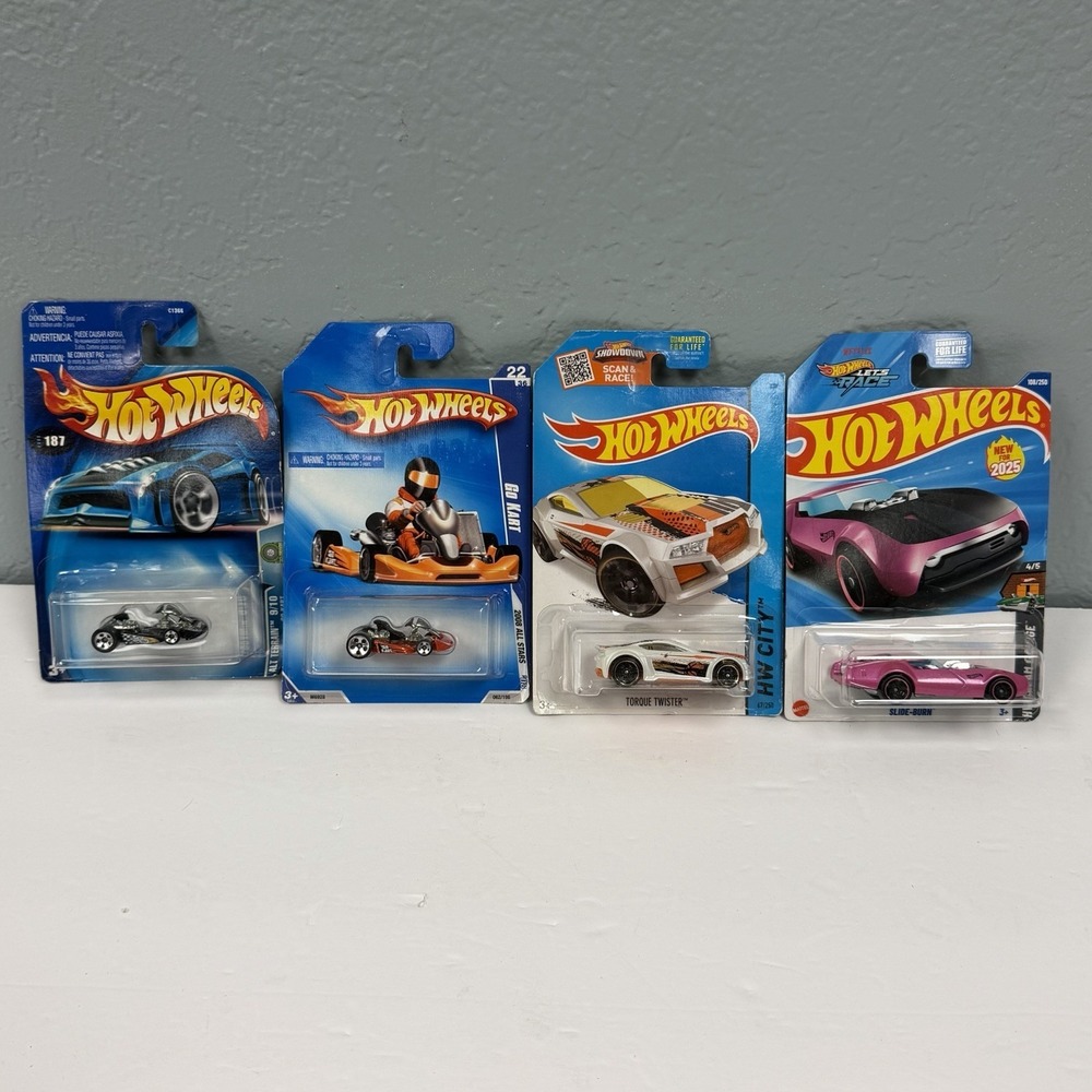 Hot Wheels Bent Cards Still Sealed Lot Of 4 Various Models